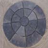 Black sandstone circle paving